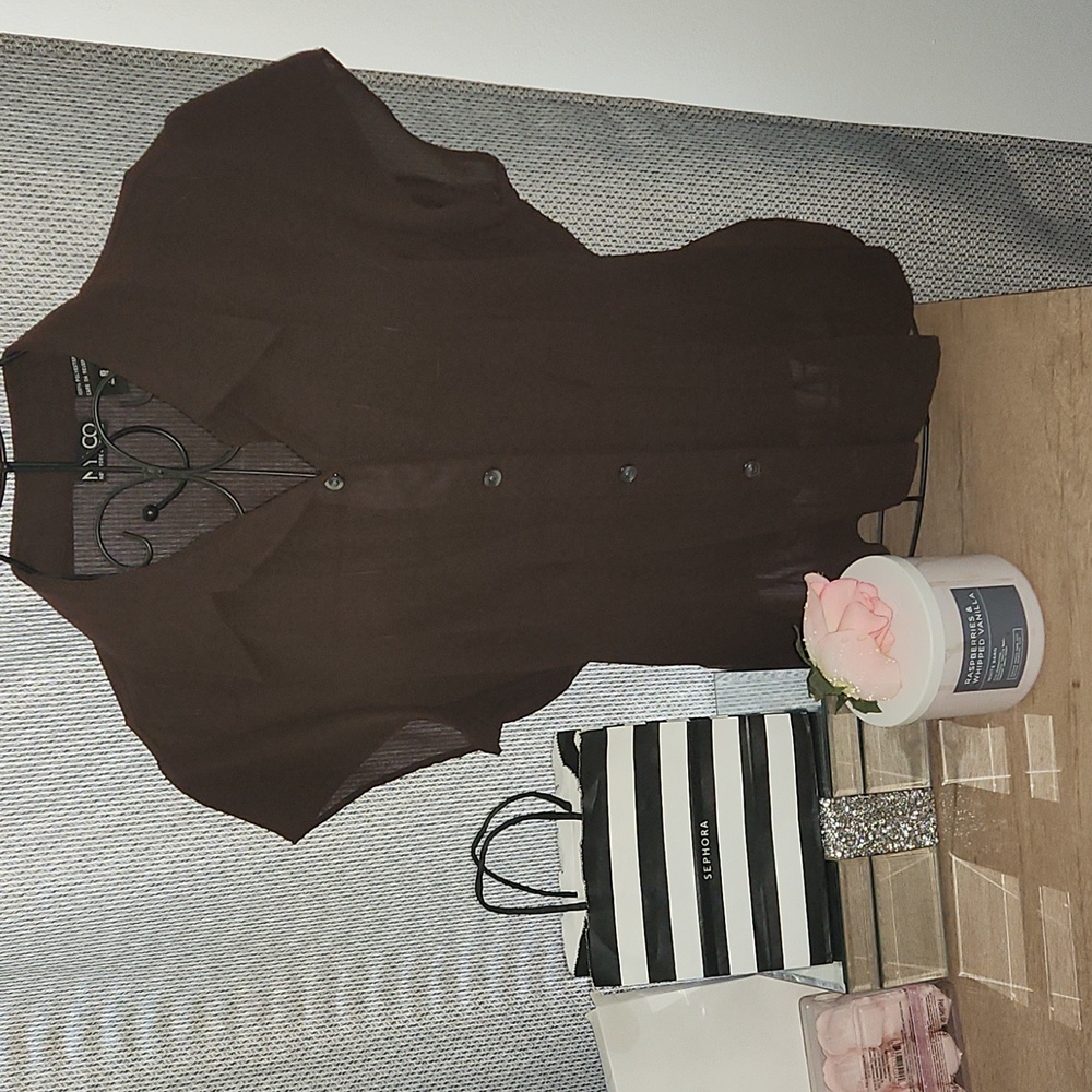 Pleated sheer top